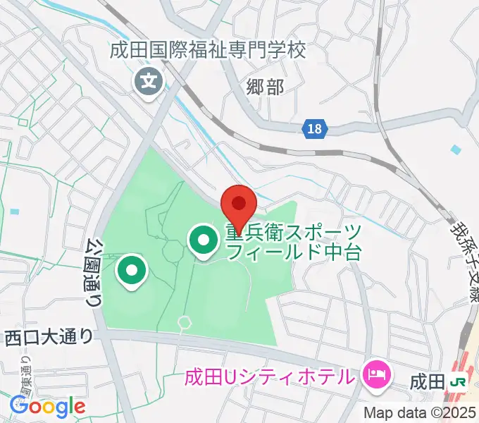 重兵衛スポーツフィールド中台体育館の地図