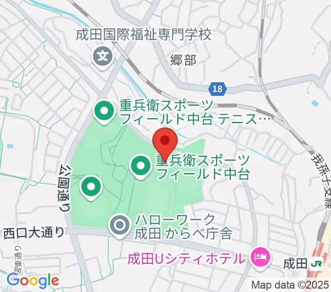 重兵衛スポーツフィールド中台体育館の地図