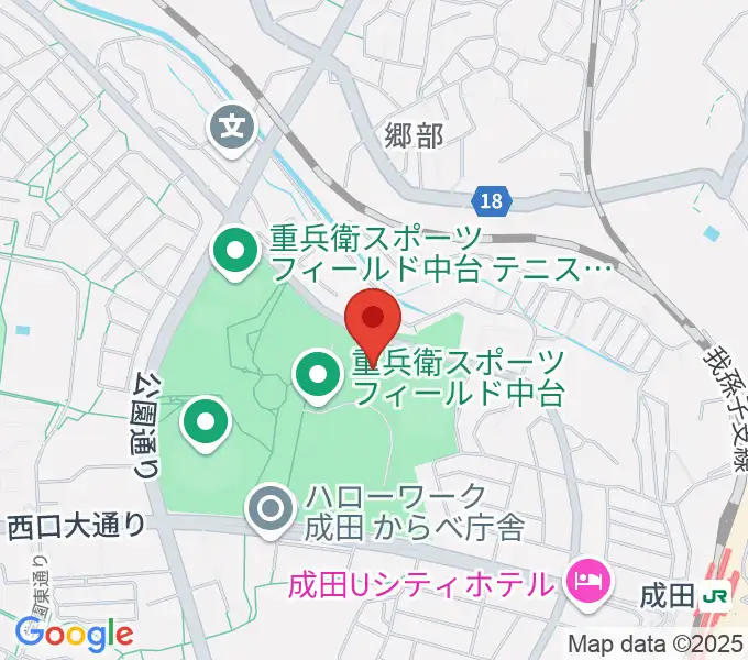重兵衛スポーツフィールド中台体育館の地図