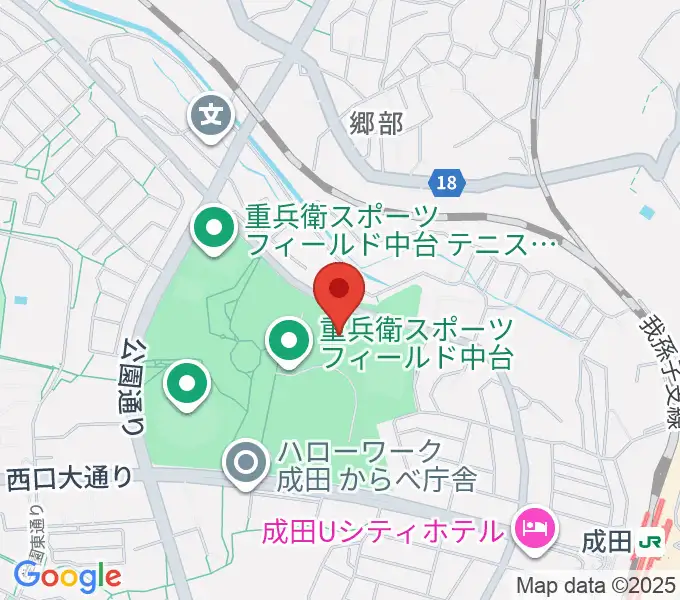 重兵衛スポーツフィールド中台体育館の地図
