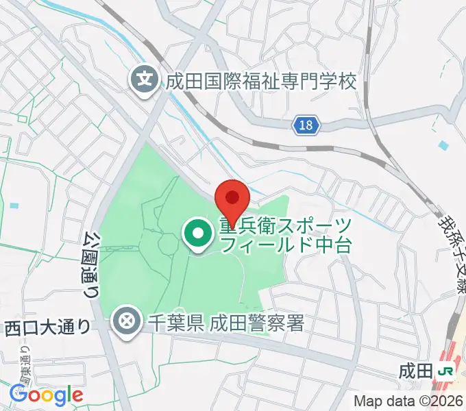 重兵衛スポーツフィールド中台体育館の地図