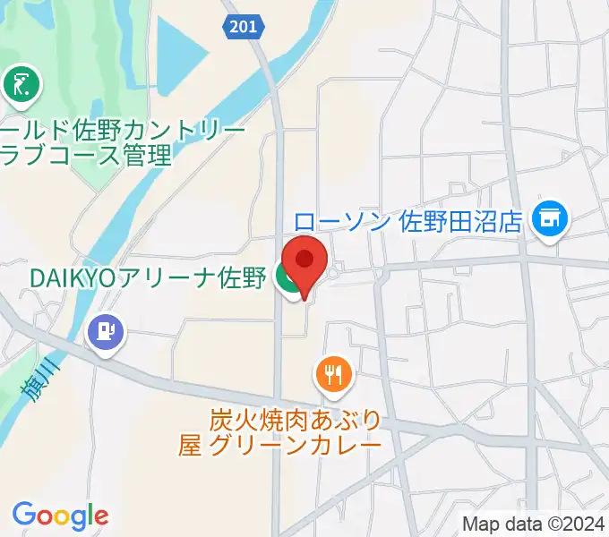 DAIKYOアリーナ佐野の地図