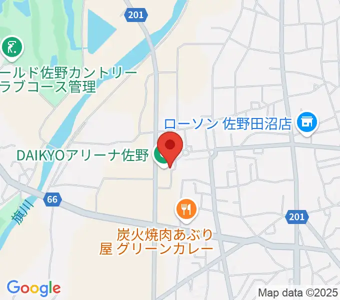 DAIKYOアリーナ佐野の地図