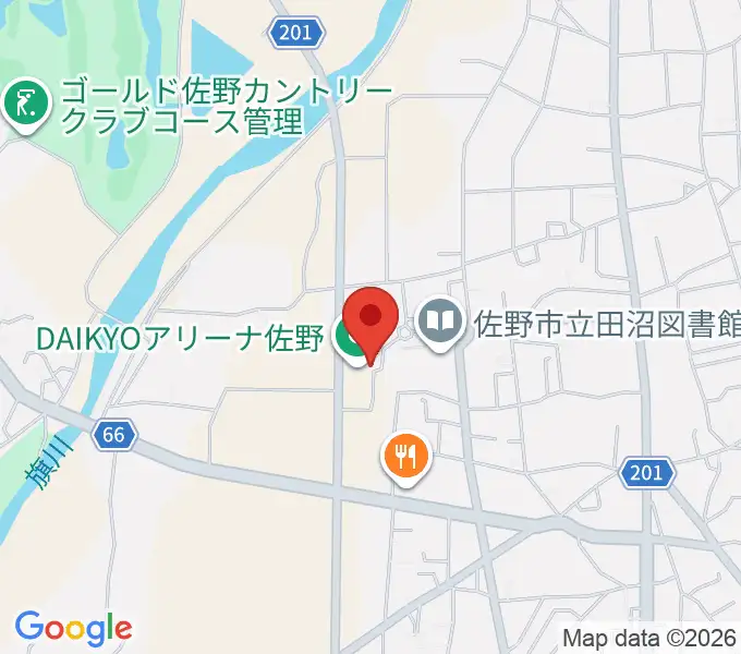 DAIKYOアリーナ佐野の地図