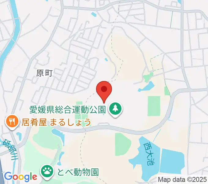 愛媛県総合運動公園体育館の地図