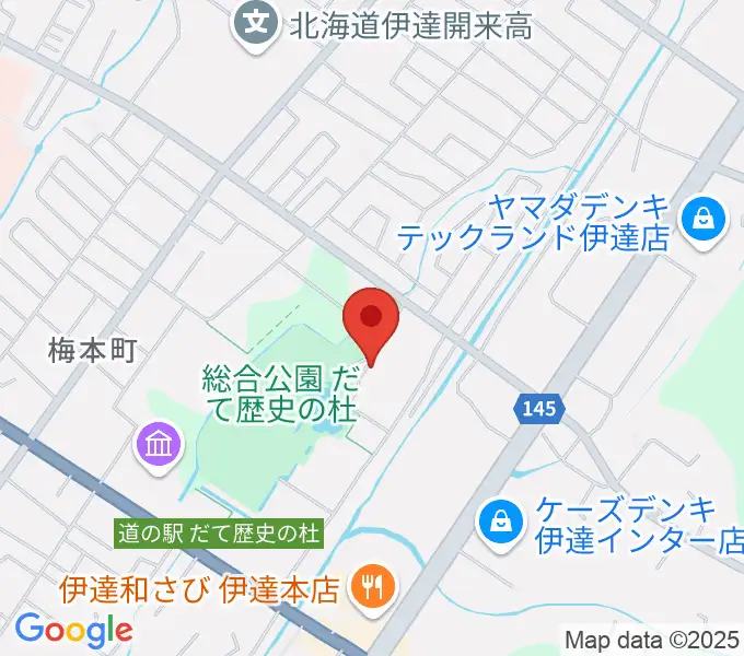 伊達市温水プール・トレーニング室の地図