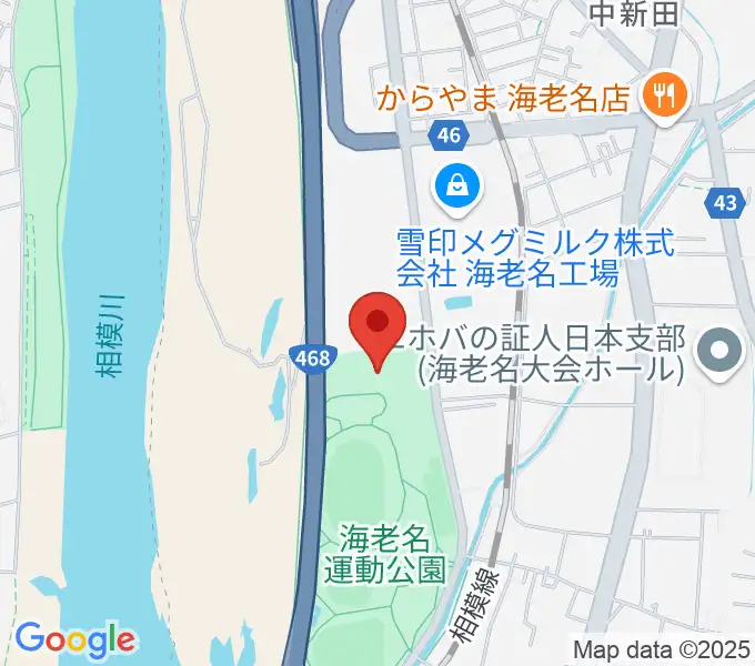 海老名運動公園総合体育館の地図