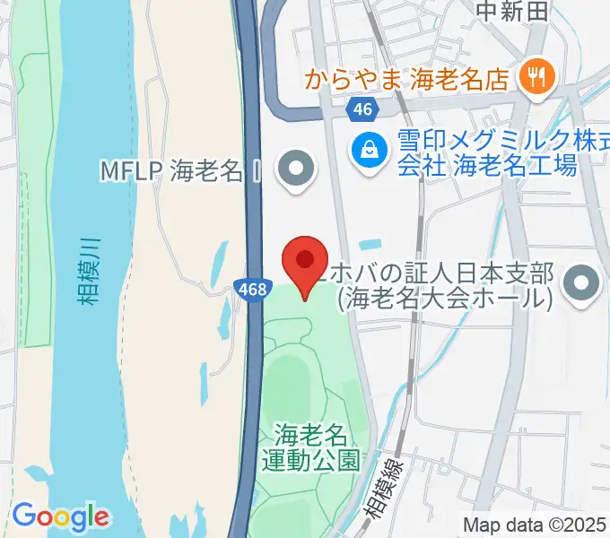 海老名運動公園総合体育館の地図