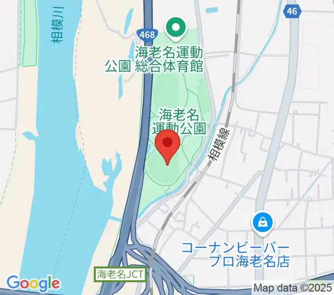海老名運動公園野球場の地図
