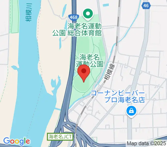 海老名運動公園野球場の地図