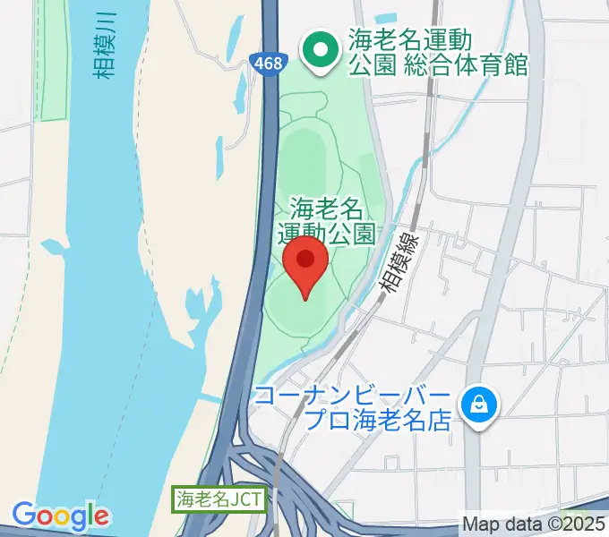 海老名運動公園野球場の地図