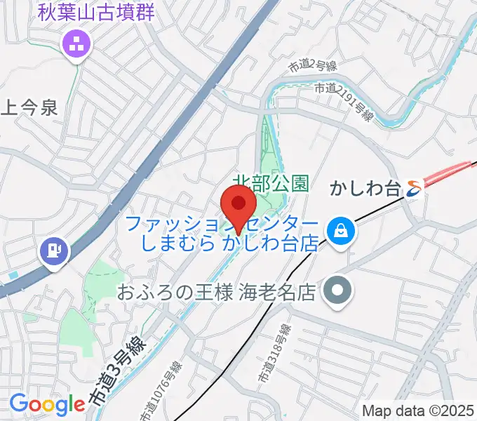 海老名市北部公園体育館の地図
