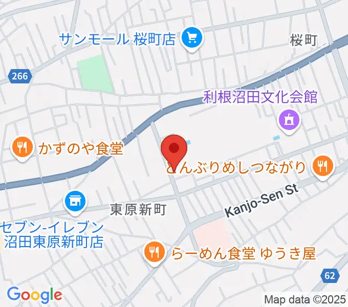ZACROSアリーナぬまたの地図