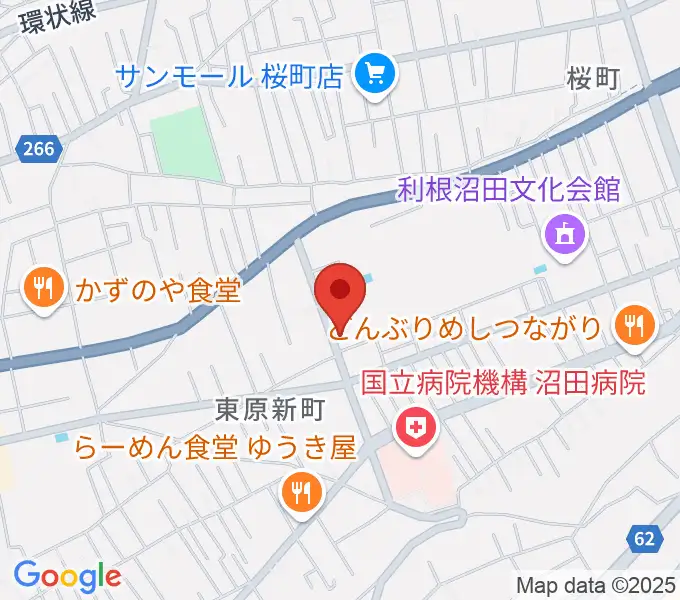 ZACROSアリーナぬまたの地図