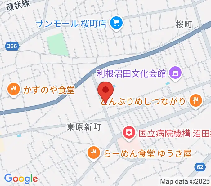 ZACROSアリーナぬまたの地図