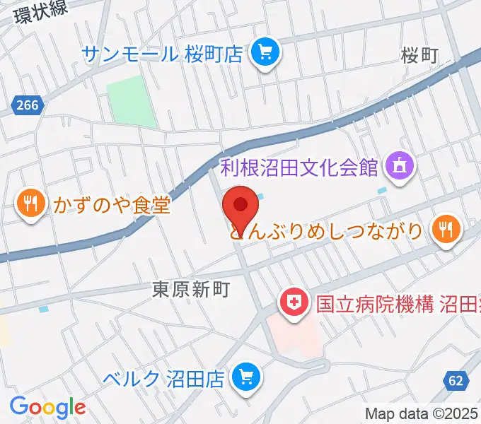 ZACROSアリーナぬまたの地図