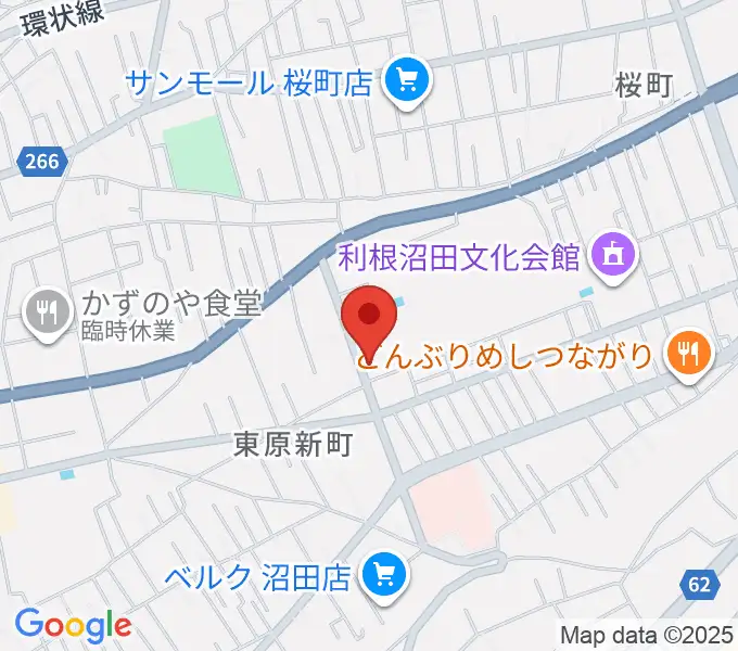 ZACROSアリーナぬまたの地図