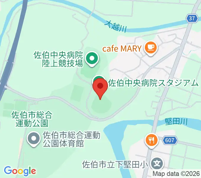 佐伯中央病院スタジアムの地図