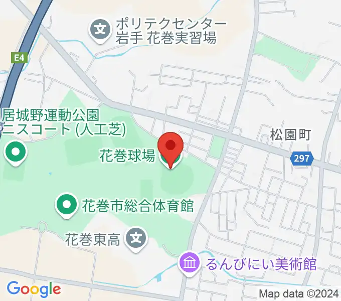 花巻球場の地図