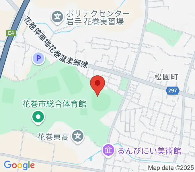 花巻球場の地図