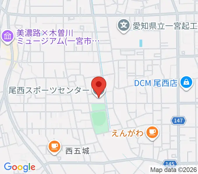 尾西スポーツセンターの地図