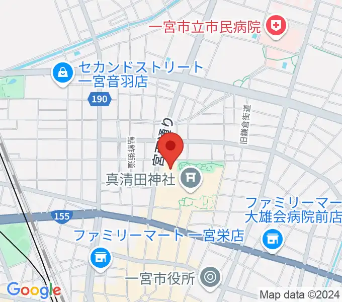 一宮スポーツ文化センターの地図