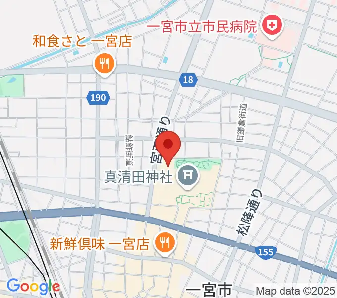一宮スポーツ文化センターの地図