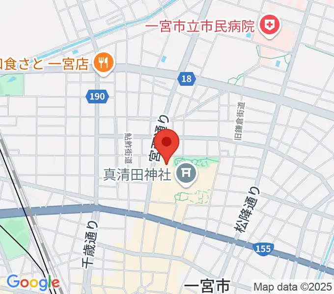 一宮スポーツ文化センターの地図