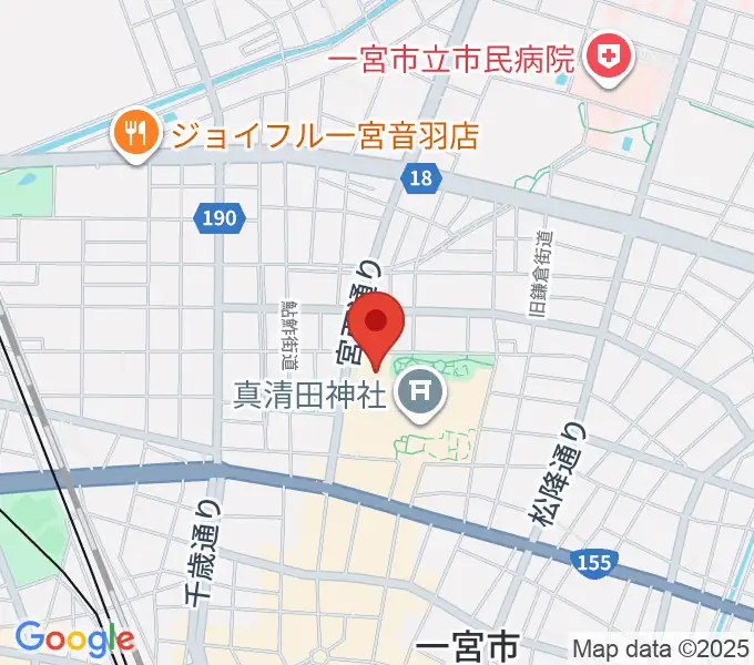 一宮スポーツ文化センターの地図