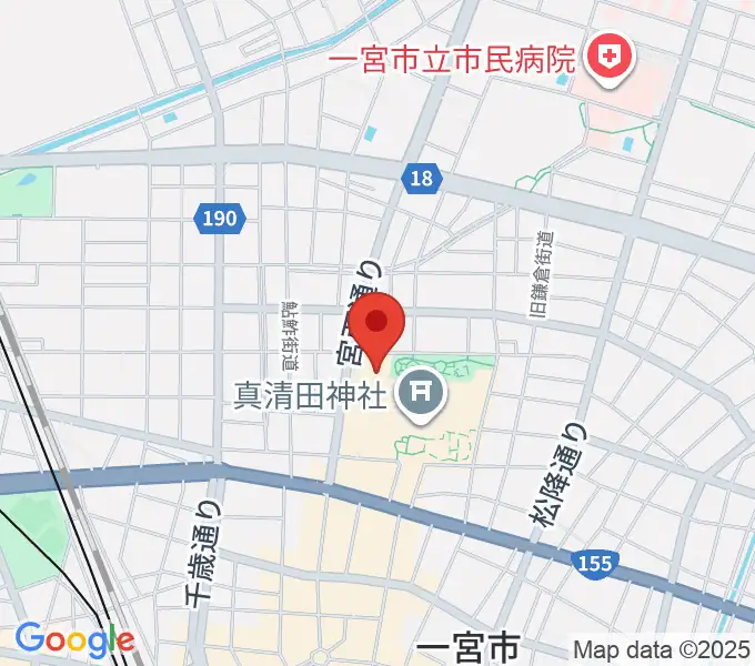 一宮スポーツ文化センターの地図