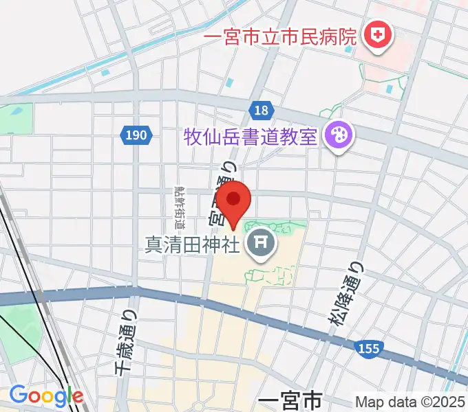 一宮スポーツ文化センターの地図