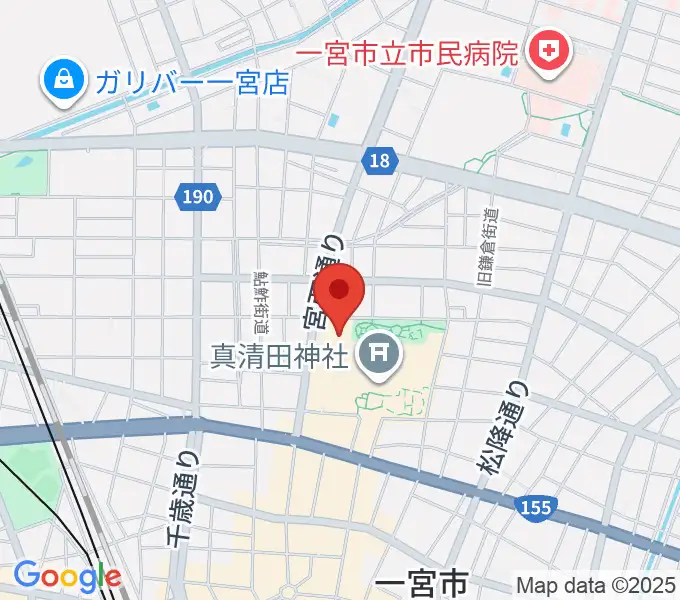 一宮スポーツ文化センターの地図