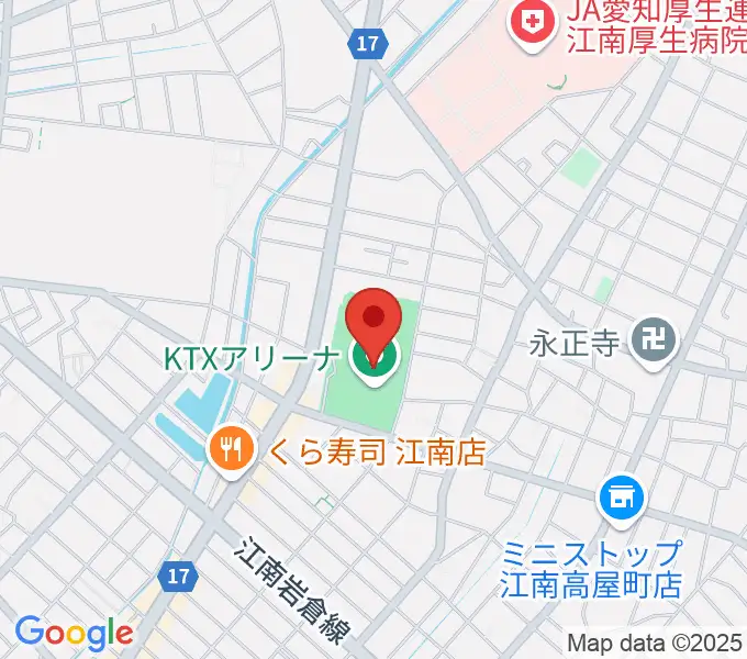 KTXアリーナの地図