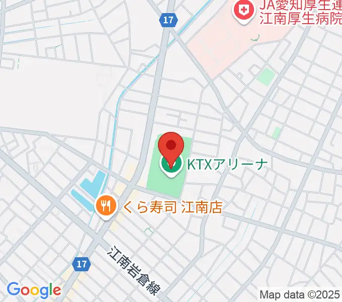 KTXアリーナの地図