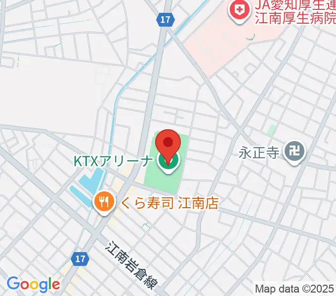 KTXアリーナの地図