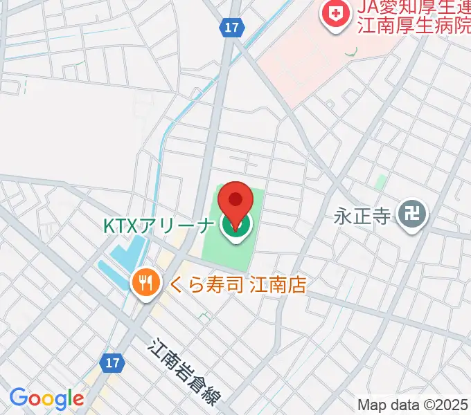 KTXアリーナの地図