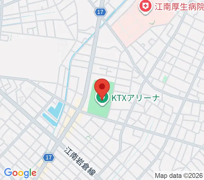 KTXアリーナの地図