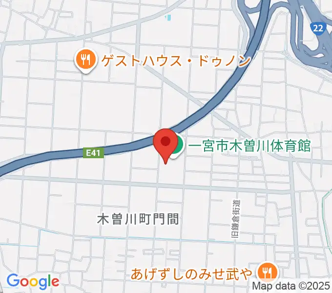 木曽川体育館の地図