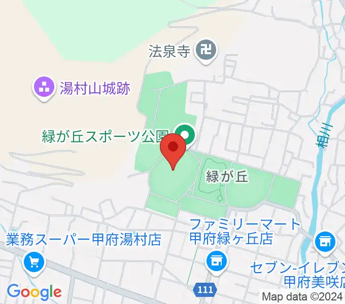 ふじでんスタジアムの地図