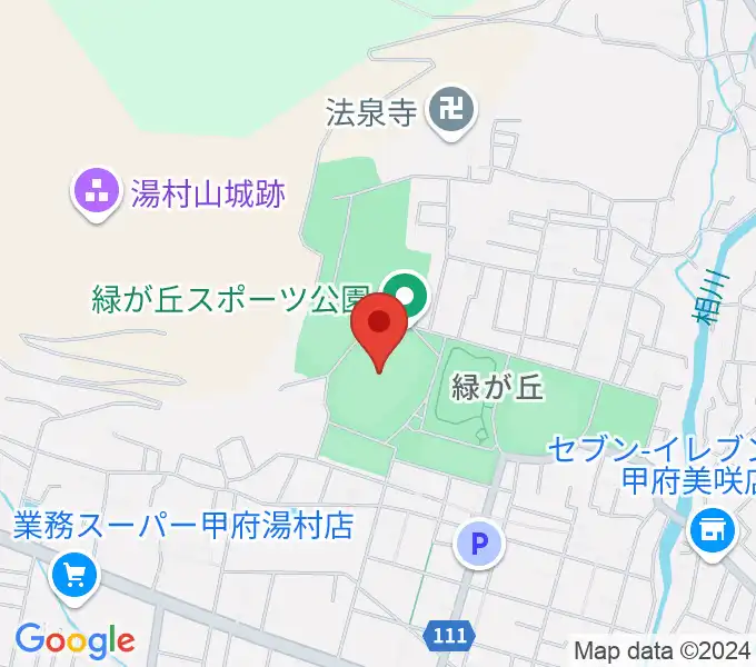 ふじでんスタジアムの地図