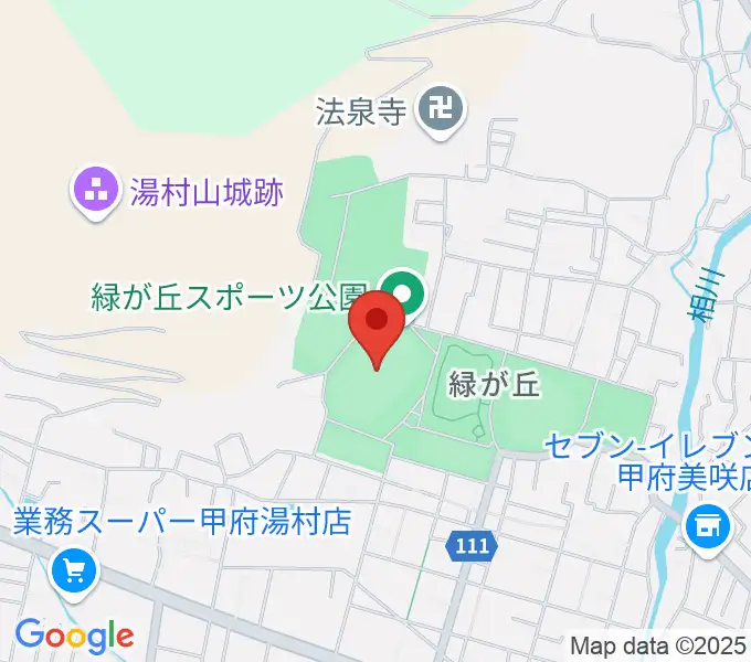 ふじでんスタジアムの地図