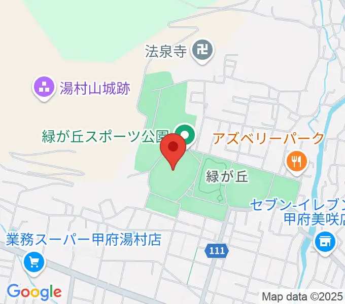 ふじでんスタジアムの地図