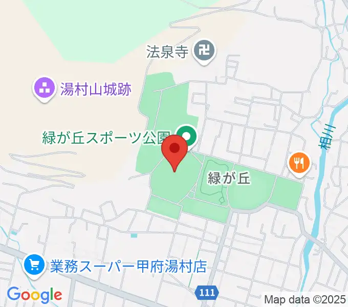 ふじでんスタジアムの地図