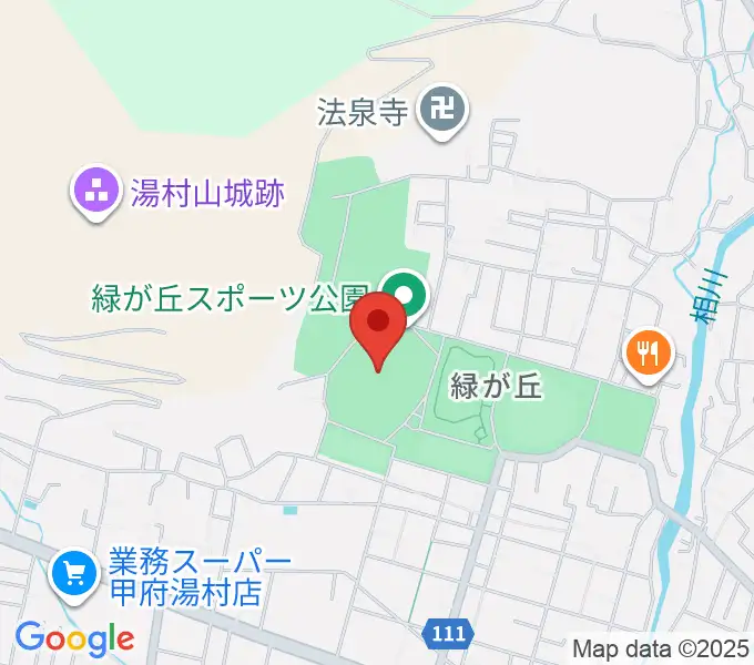 ふじでんスタジアムの地図