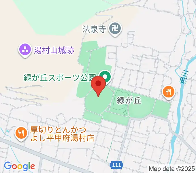 ふじでんスタジアムの地図
