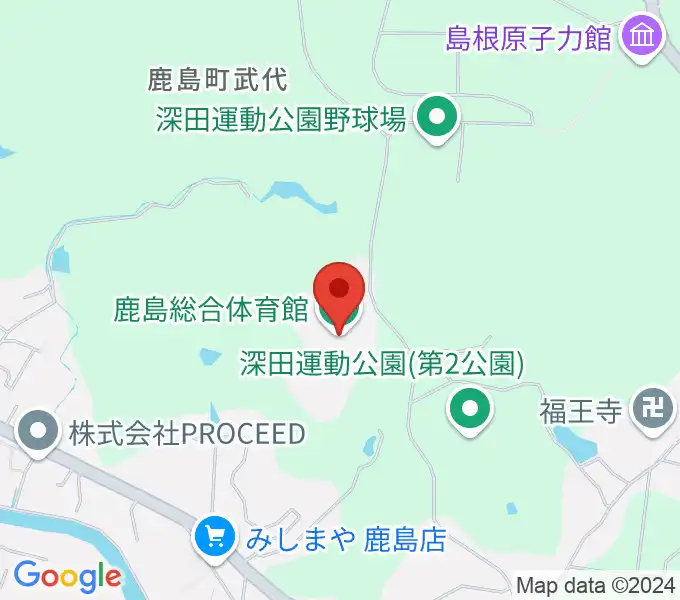 鹿島総合体育館の地図