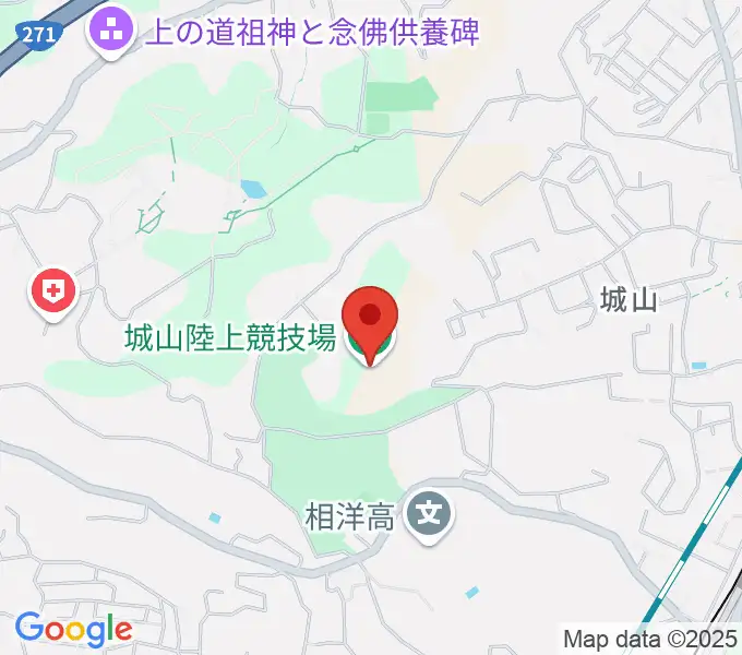 城山陸上競技場の地図