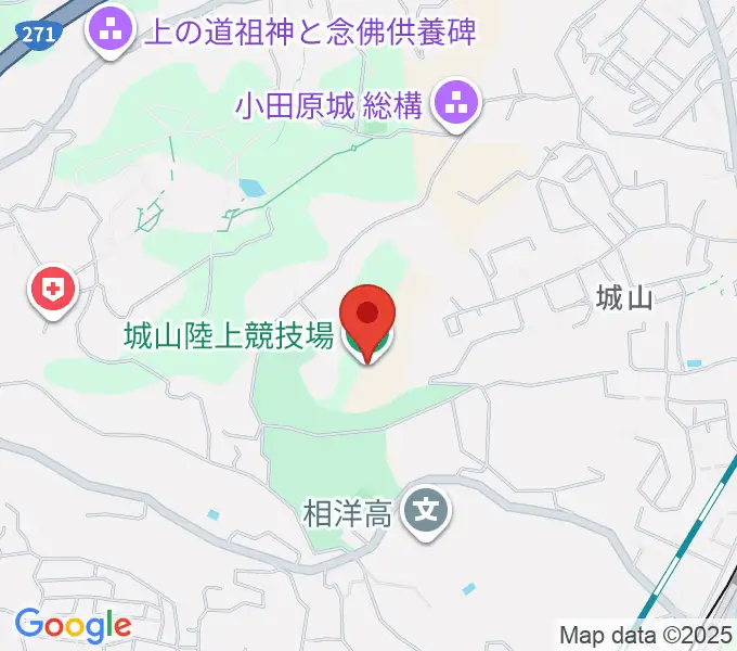 城山陸上競技場の地図