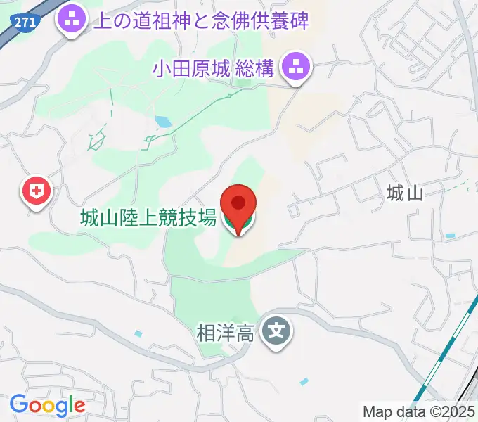城山陸上競技場の地図