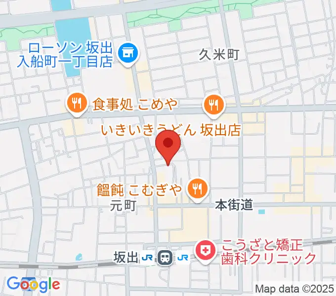 坂出市民ホールの地図